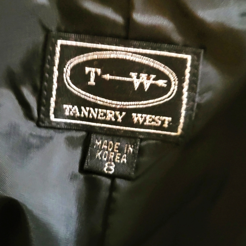 Women's Tannery West black leather maxi pencil skirt Size 8